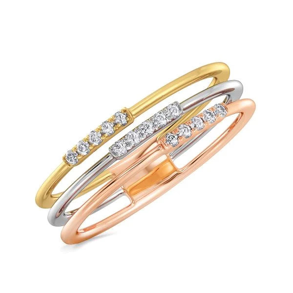 Band Ring with Lab-Grown Diamonds - 14K & 18K Gold Elegant Design