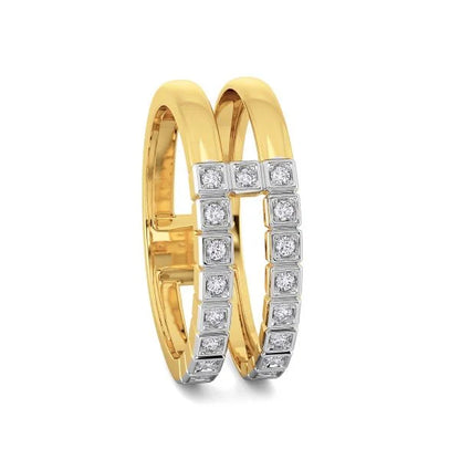 Band Ring with Lab-Grown Diamonds - 14K & 18K Gold Elegant Design