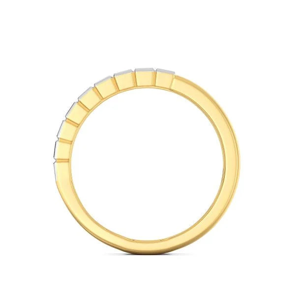 Band Ring with Lab-Grown Diamonds - 14K & 18K Gold Elegant Design