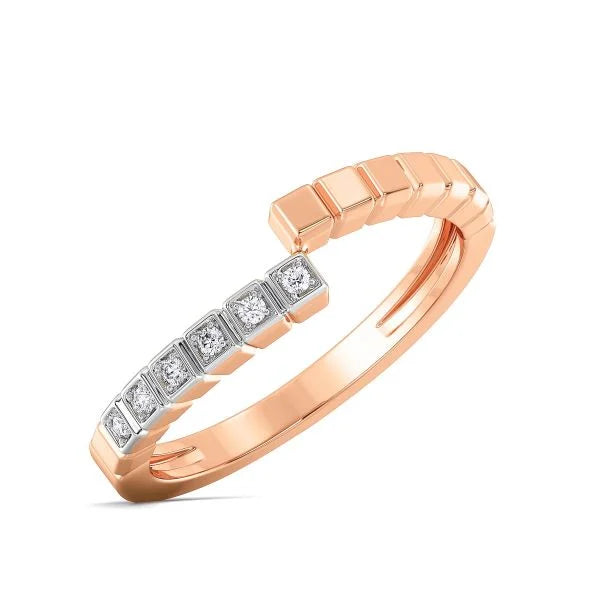 Band Ring with Lab-Grown Diamonds - 14K & 18K Gold Elegant Design