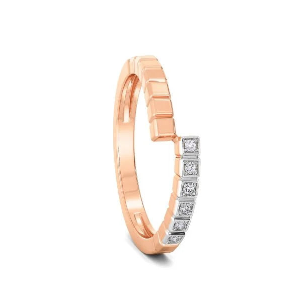 Band Ring with Lab-Grown Diamonds - 14K & 18K Gold Elegant Design