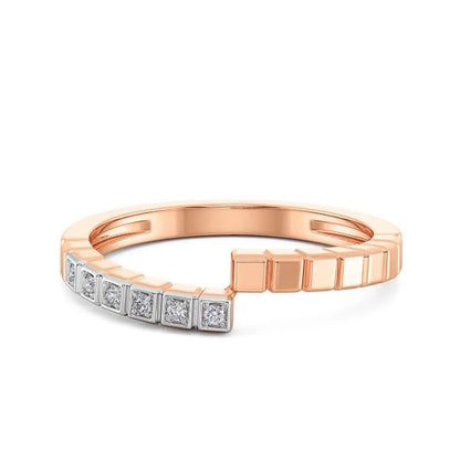 Band Ring with Lab-Grown Diamonds - 14K & 18K Gold Elegant Design