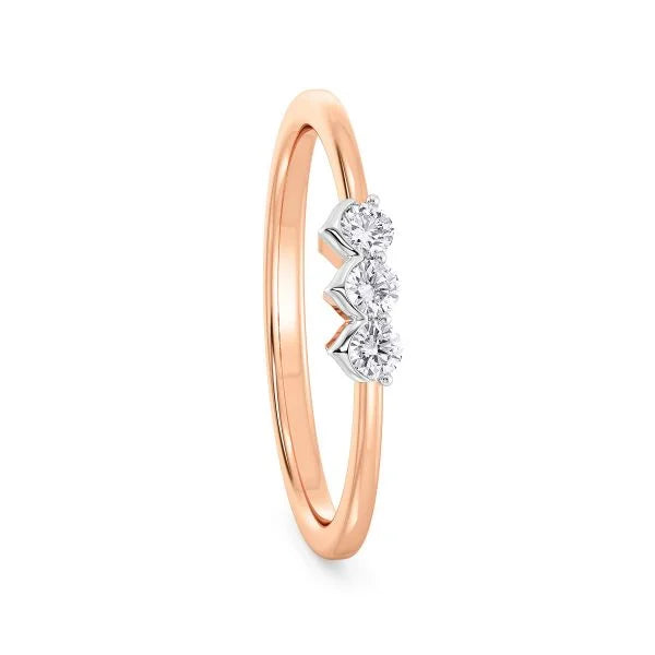 Band Ring with Lab-Grown Diamonds - 14K & 18K Gold Elegant Design