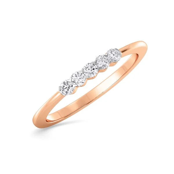 Band Ring with Lab-Grown Diamonds - 14K & 18K Gold Elegant Design