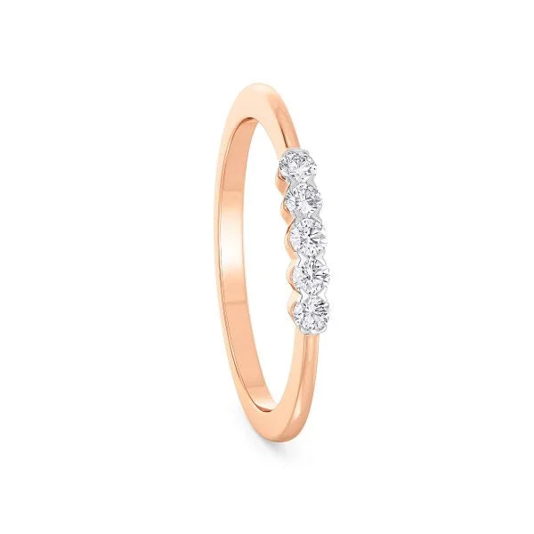 Band Ring with Lab-Grown Diamonds - 14K & 18K Gold Elegant Design