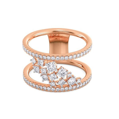 Cocktail Band Ring - 14K & 18K Gold Statement Design