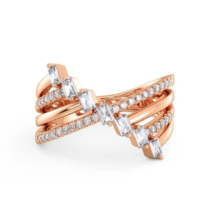 Cocktail Band Ring - 14K & 18K Gold Statement Design