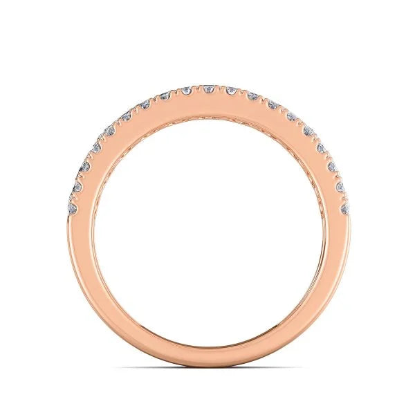 Band Ring with Lab-Grown Diamonds - 14K & 18K Gold Elegant Design