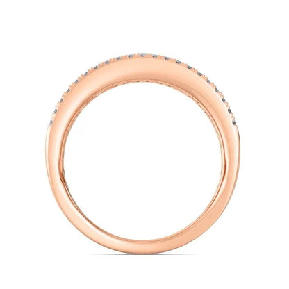 Band Ring with Lab-Grown Diamonds - 14K & 18K Gold Elegant Design