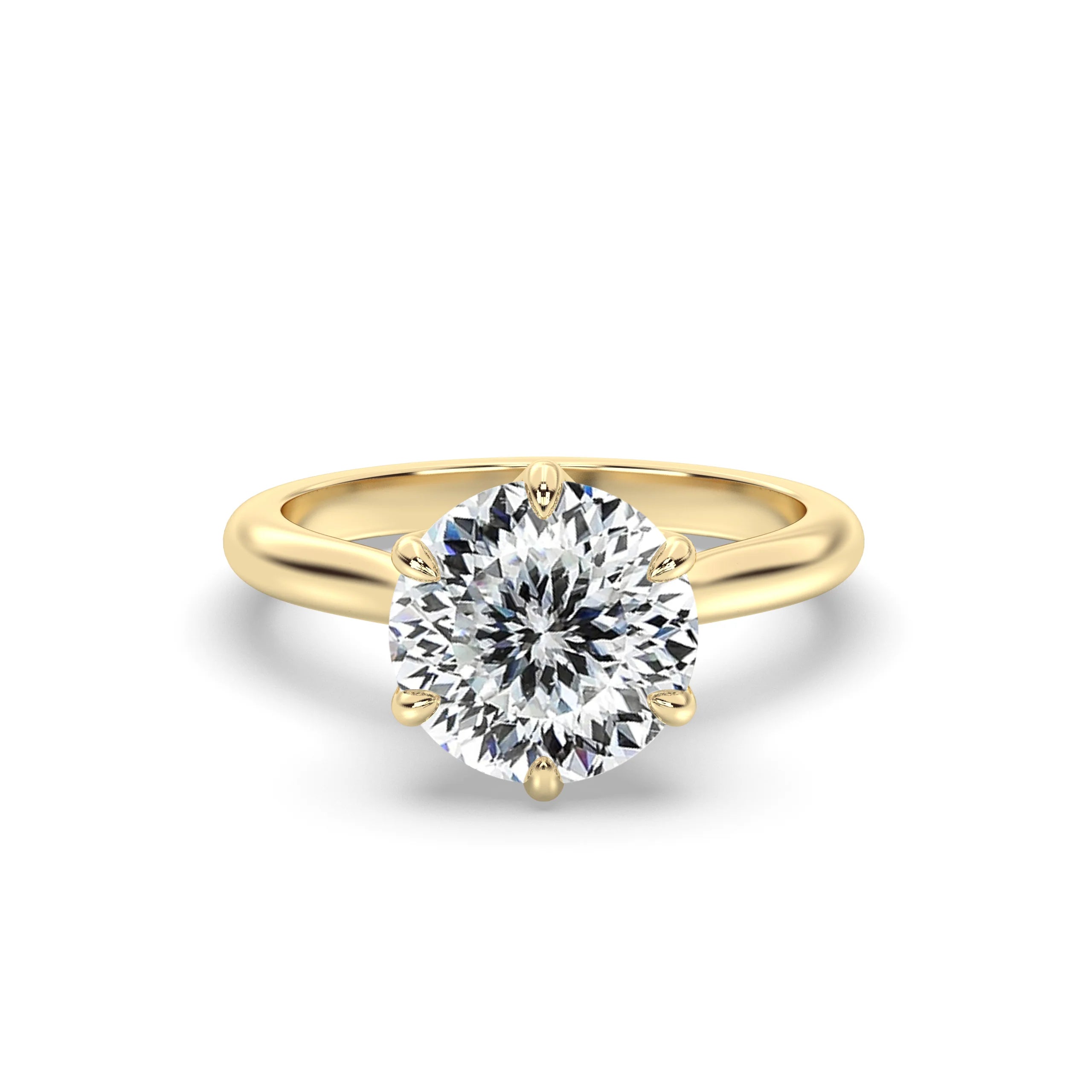 1 Carat Portuguese Cut Lab Diamond Solitaire Ring | ATYANTA JEWELS